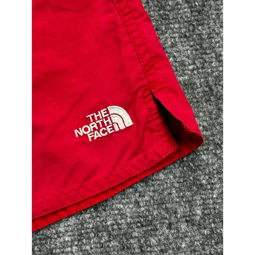 The North Face Red Nylon Hiking Trail Shorts Belted Men's XL Outdoor